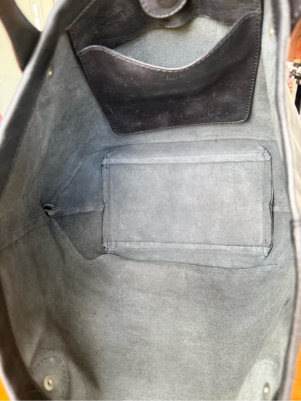 Frye Kenzie Classic Black Leather Tote Bag - Picture 11 of 11
